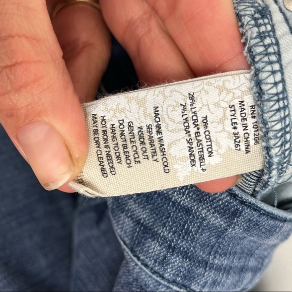 Soft Surroundings Bootcut Jeans High Waisted Petite Large Pockets Stretch - Picture 8 of 9